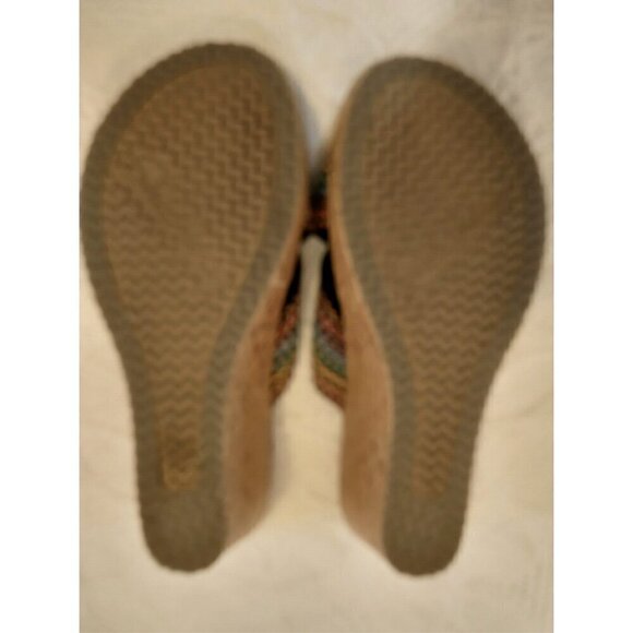 Skechers Woven Beverlee Delighted Mid Heel Wedge Sandals Luxe Foam Women - 7M - Picture 6 of 7